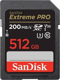 SanDisk Extreme PRO SDXC 512 GB UHS‑I Class 10 U3 V30